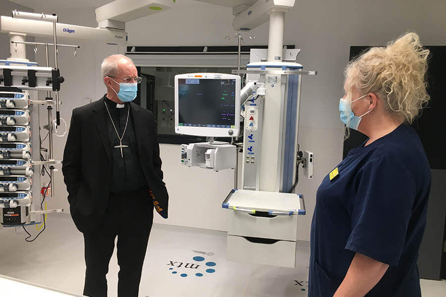 Archbishop Blesses New Modular Critical Care Unit at William Harvey Hospital